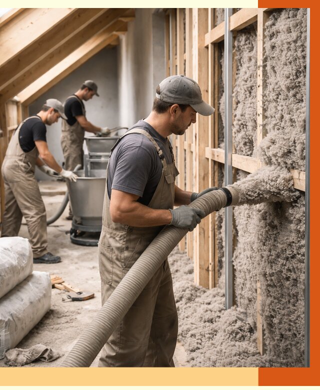 Утепление таунхауса эковатой в Топках от 2229 руб./м² — монтаж и задувка | ТепломастерТпк