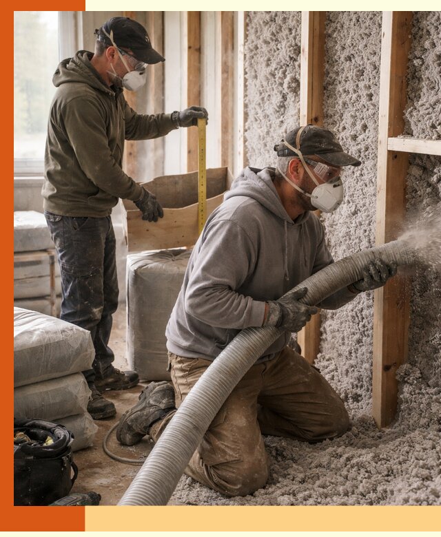 Утепление таунхауса эковатой в Топках для максимально теплых стен