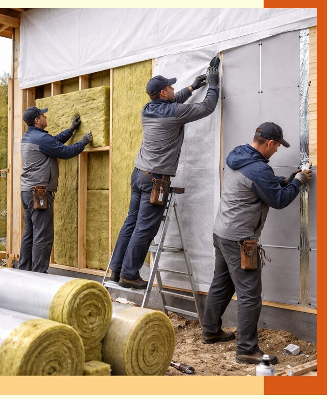 Утепление каркасного дома в Топках от 4256 руб./м2 — профессионально | ТепломастерТпк