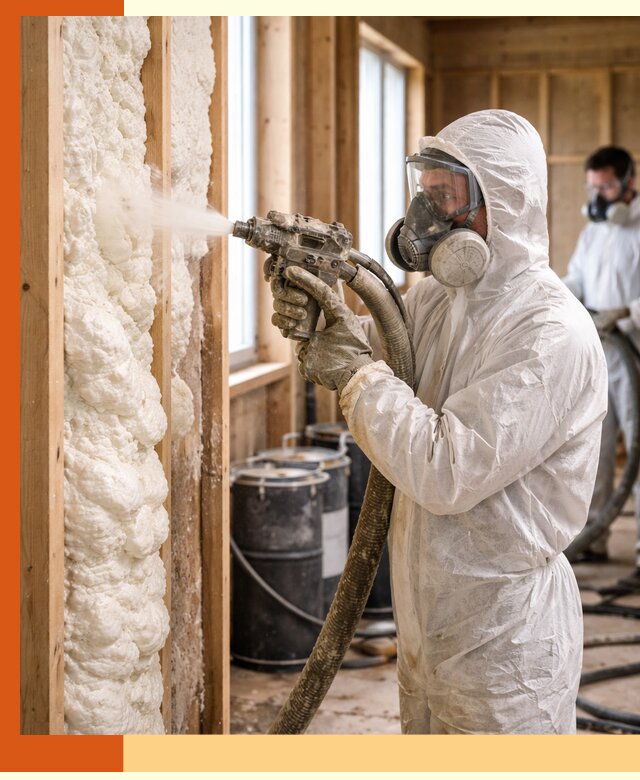 Утепление каркасного дома пенополиуретаном в Топках