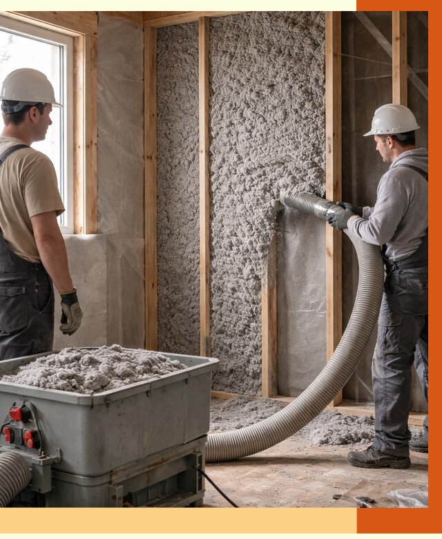 Утепление каркасного дома эковатой в Топках от 1824 руб. | ТепломастерТпк