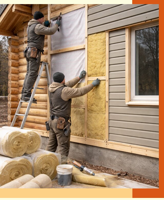 Утепление деревянного дома в Топках от 6282 руб./м2 — заказать работы | ТепломастерТпк