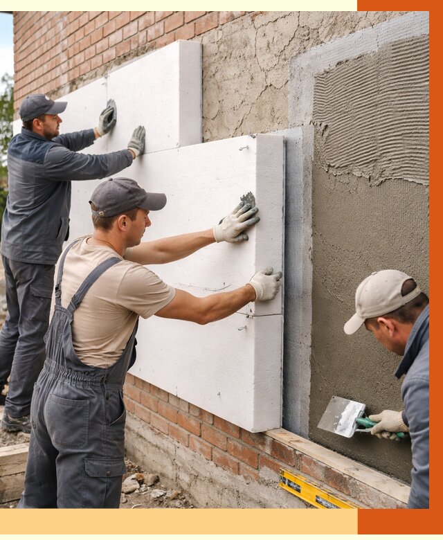 Утепление кирпичного дома в Топках от 4256 руб. под ключ | ТепломастерТпк