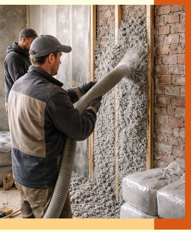 Утепление кирпичного дома эковатой в Топках от 2381 руб./м² | ТепломастерТпк