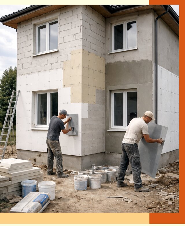 Утепление дома из газобетона в Топках от 4256 руб./м² — заказать у ТепломастерТпк