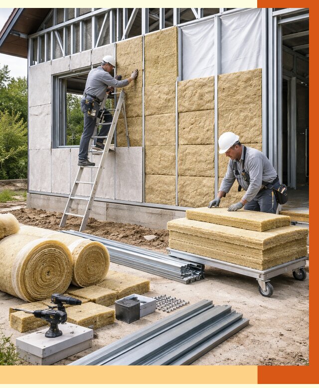 Утепление дома из ЛСТК в Топках от 5269 руб./м² — профессионально | ТепломастерТпк