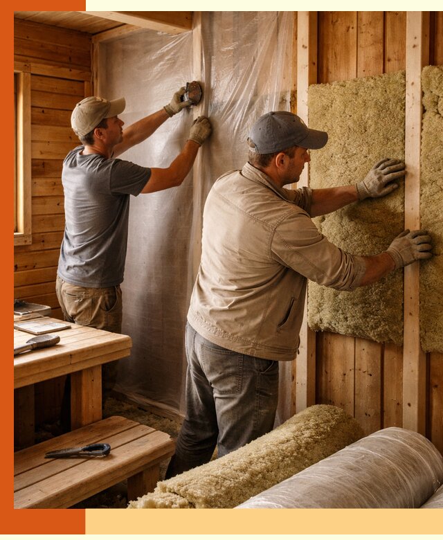 Утепление бани изнутри в Топках качественно и недорого