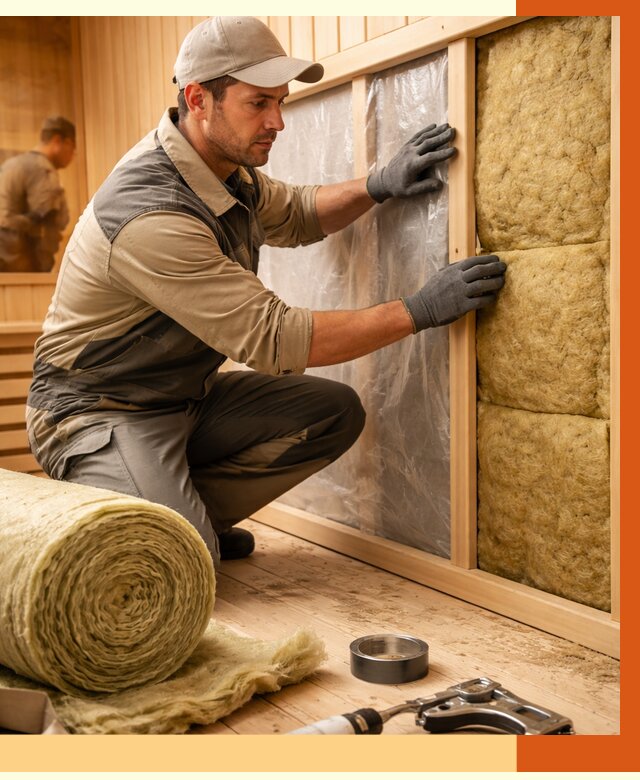 Утепление сауны изнутри в Топках от 6586 руб. за м2 | ППУ, под ключ — ТепломастерТпк