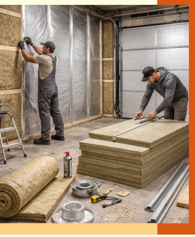 Утепление гаража в Топках от 4560 руб/м2 — комплексное утепление ворот и стен | ТепломастерТпк