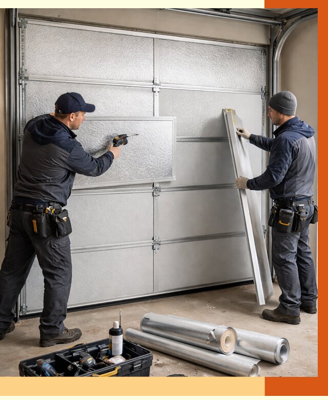 Утепление гаражных ворот в Топках от 7954 руб/м2 — надежно и быстро | ТепломастерТпк