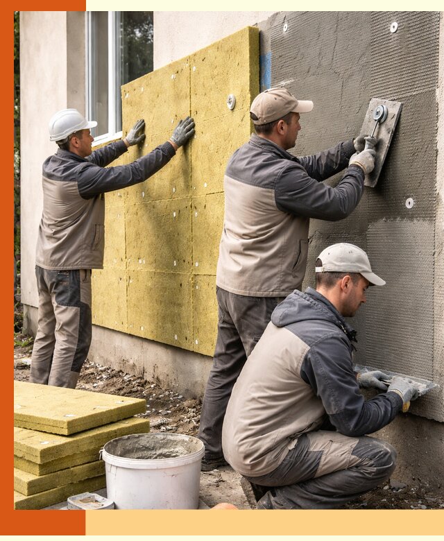 Утепление фасада под штукатурку в Топках — энергоэффективная технология