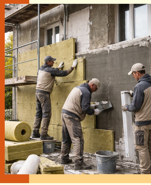 Утепление фасада зданий и домов в Топках