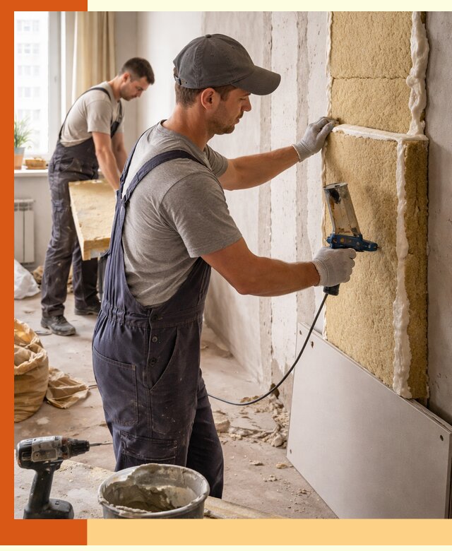 Утепление стен изнутри в Топках — качественно и эффективно