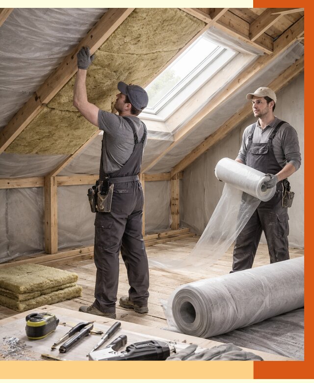 Утепление крыши изнутри мансарды в Топках от 4256 руб./м² | ТепломастерТпк