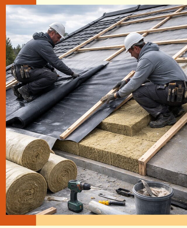 Утепление крыши снаружи в Топках: профессиональная теплоизоляция