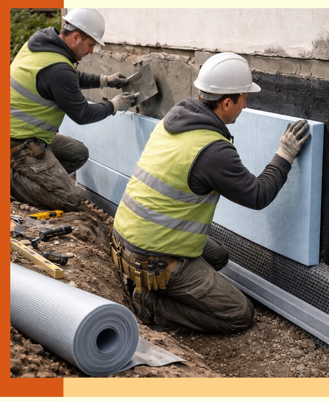 Утепление фундамента снаружи в Топках — профессиональная теплоизоляция