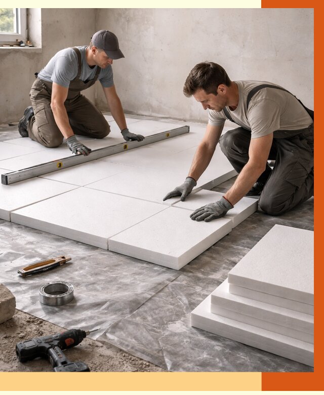 Утепление бетонного пола в Топках от 2533 руб/м2 — монтаж и цена | ТепломастерТпк