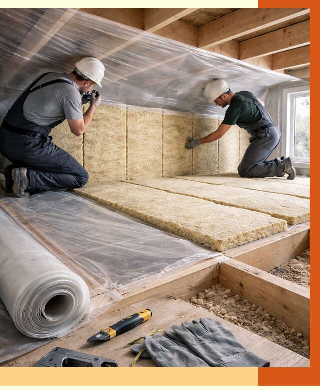 Утепление перекрытий в Топках от 2888 руб/м2 — утепление межэтажных и чердачных | ТепломастерТпк