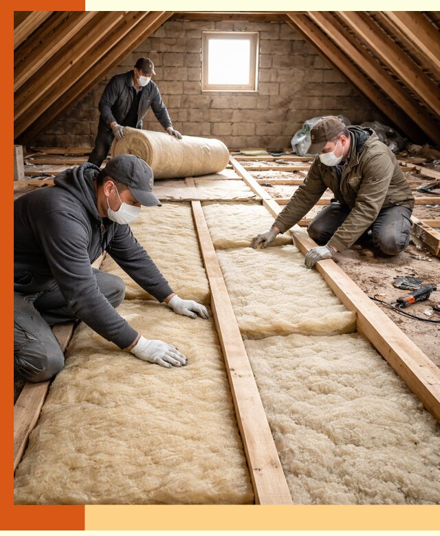 Утепление чердака в Топках — профессиональная теплоизоляция кровли