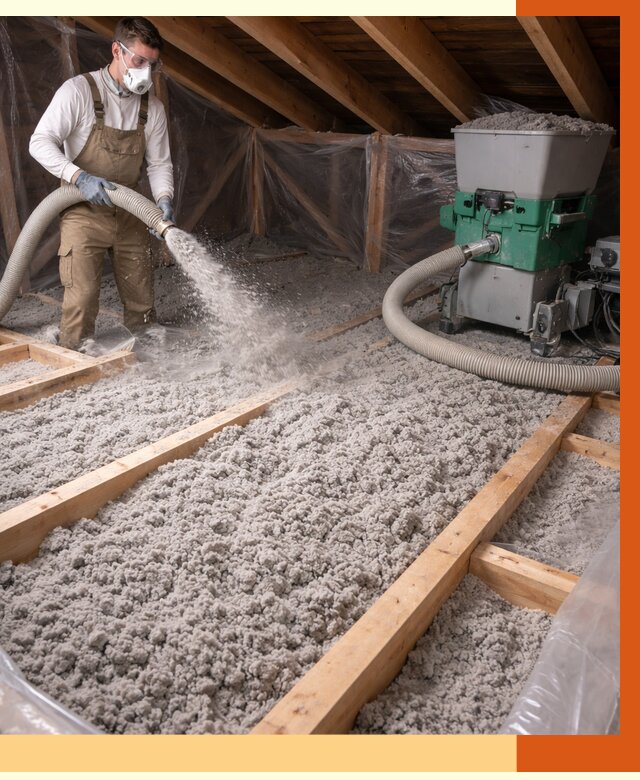 Утепление чердака эковатой в Топках от 1469 руб/м2 — заказать у ТепломастерТпк