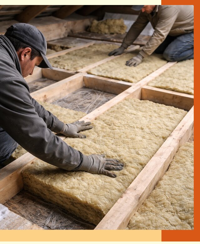 Утепление чердака минватой в Топках от 3547 руб/м2 под ключ | ТепломастерТпк