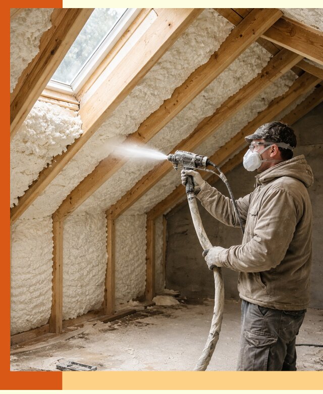 Утепление мансарды ППУ в Топках быстро и надежно