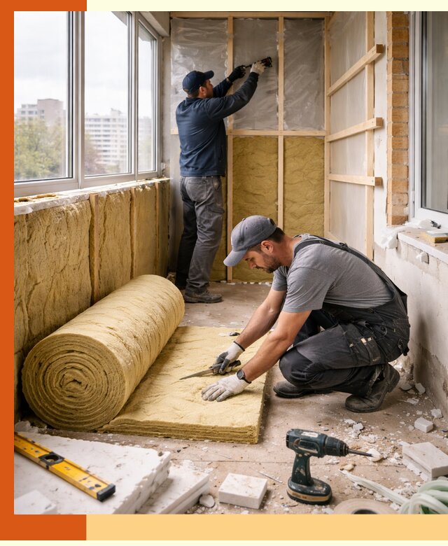 Утепление балкона под ключ в Топках качественно и быстро