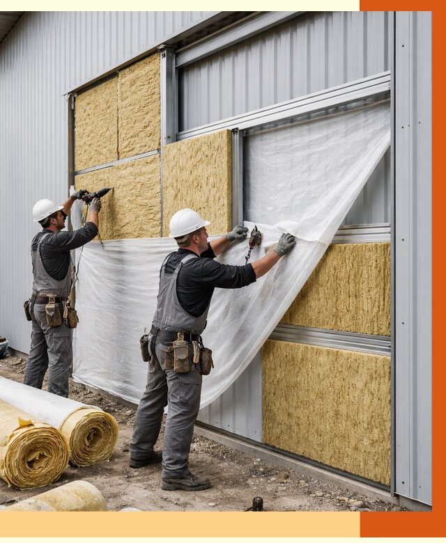 Утепление металлического склада в Топках от 4560 руб/м2 — комплексное утепление под ключ | ТепломастерТпк