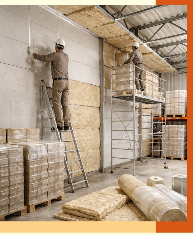 Утепление склада готовой продукции в Топках от 1976 руб./м2 — комплексно | ТепломастерТпк