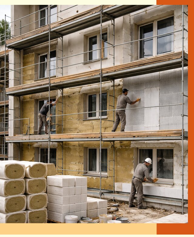 Утепление гостиницы в Топках от 7296 руб./м2 — комплексно, ППУ, под ключ | ТепломастерТпк