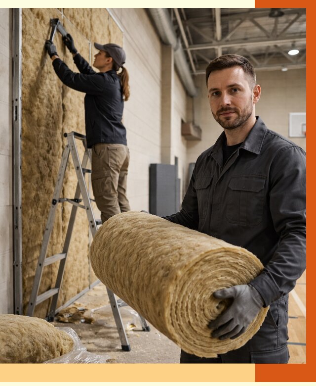 Утепление спортзала в Топках от 7600 руб/м2 — комплексное утепление под ключ | ТепломастерТпк