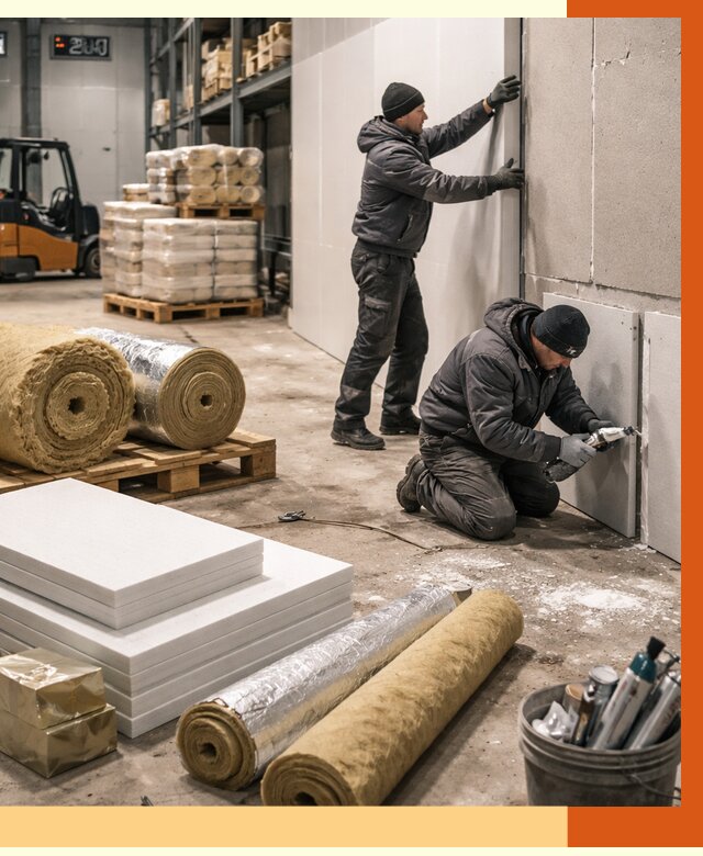 Утепление холодного склада в Топках от 8613 руб/м2 — комплексное под ключ | ТепломастерТпк