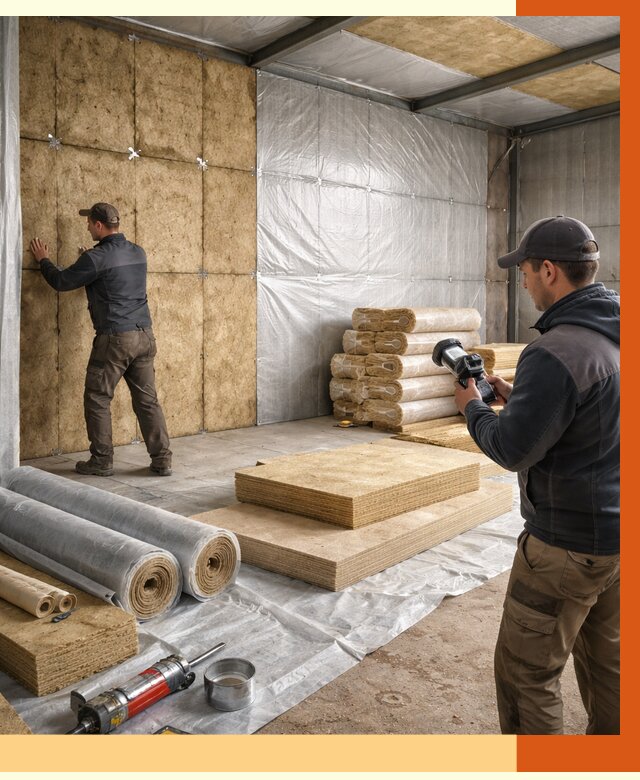 Утепление теплого склада в Топках под ключ от 11653 руб/м² | ТепломастерТпк