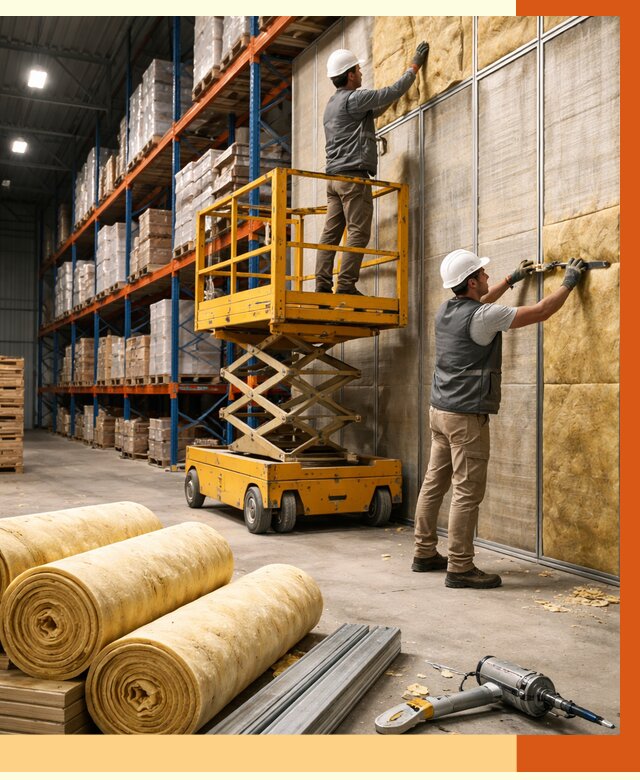 Утепление торгового склада в Топках от 3243 руб/м2 — комплексно и под ключ | ТепломастерТпк