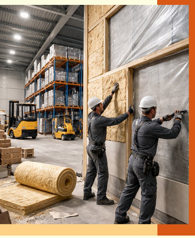 Утепление склада с техникой в Топках от 4256 руб./м2 — комплексно под ключ | ТепломастерТпк