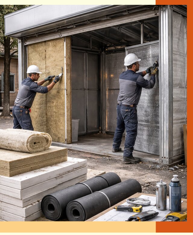 Утепление павильона шаурма в Топках под ключ от 1216 руб. за м² | ТепломастерТпк