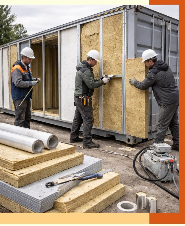 Утепление морского контейнера в Топках от 3800 руб. под ключ | ТепломастерТпк