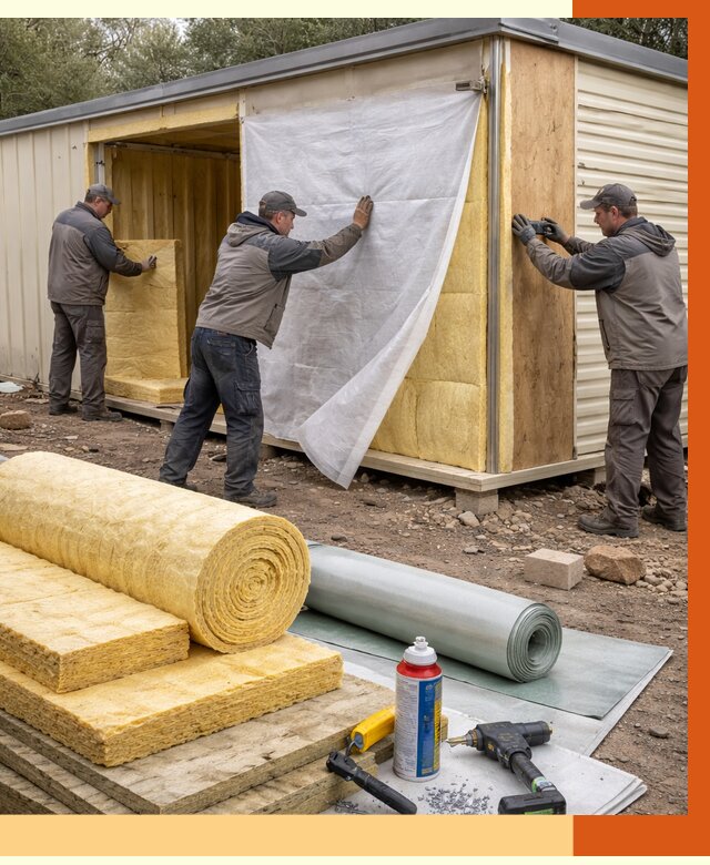 Утепление строительной бытовки в Топках от 12666 руб. под ключ | ТепломастерТпк
