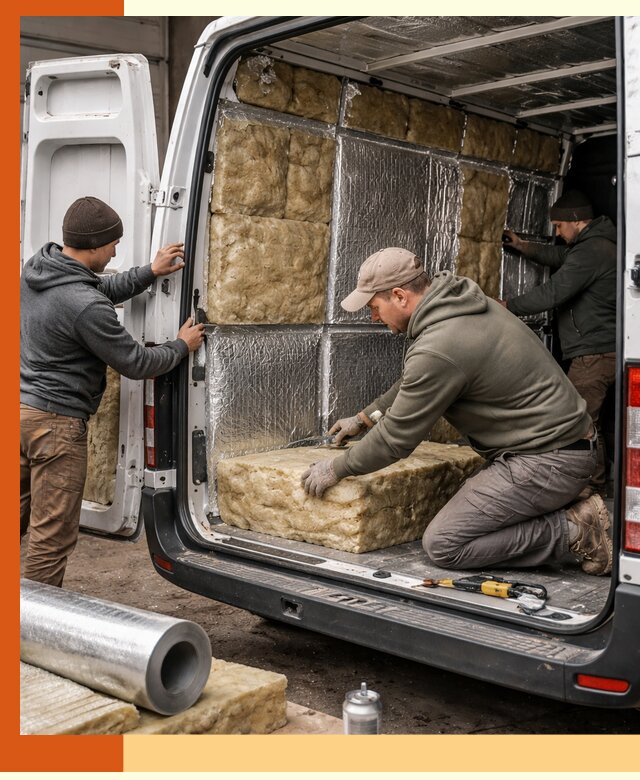 Утепление фургона в Топках: профессиональная теплоизоляция и шумоизоляция