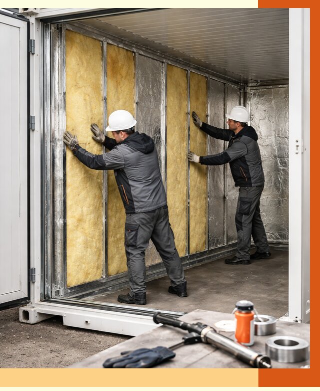 Утепление рефрижераторного контейнера в Топках от 45599 руб./м² | ТепломастерТпк