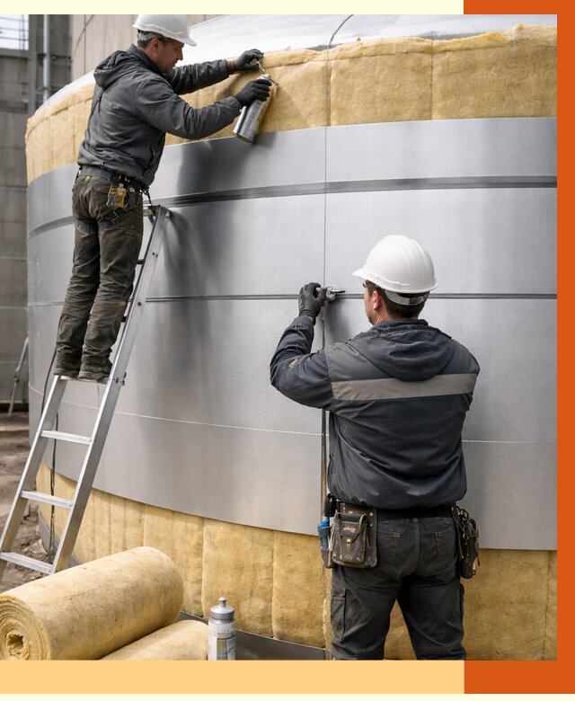 Утепление цистерны в Топках пенополиуретаном от 14693 руб. под ключ | ТепломастерТпк