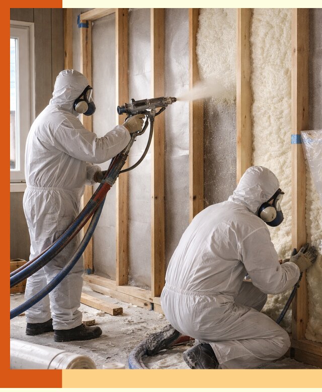 Утепление каркасной стены ППУ в Топках для домов и коттеджей