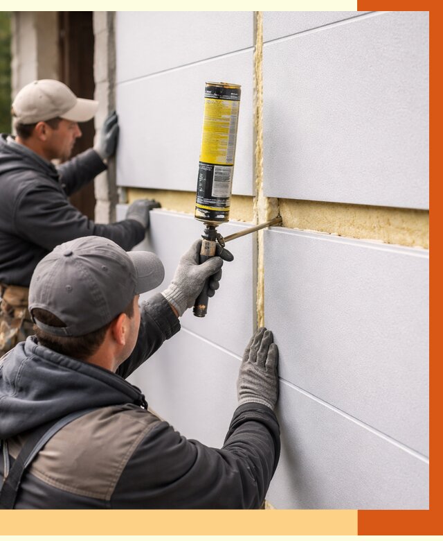 Утепление сэндвич панелей ППУ в Топках от 4256 руб. за м2 | ТепломастерТпк