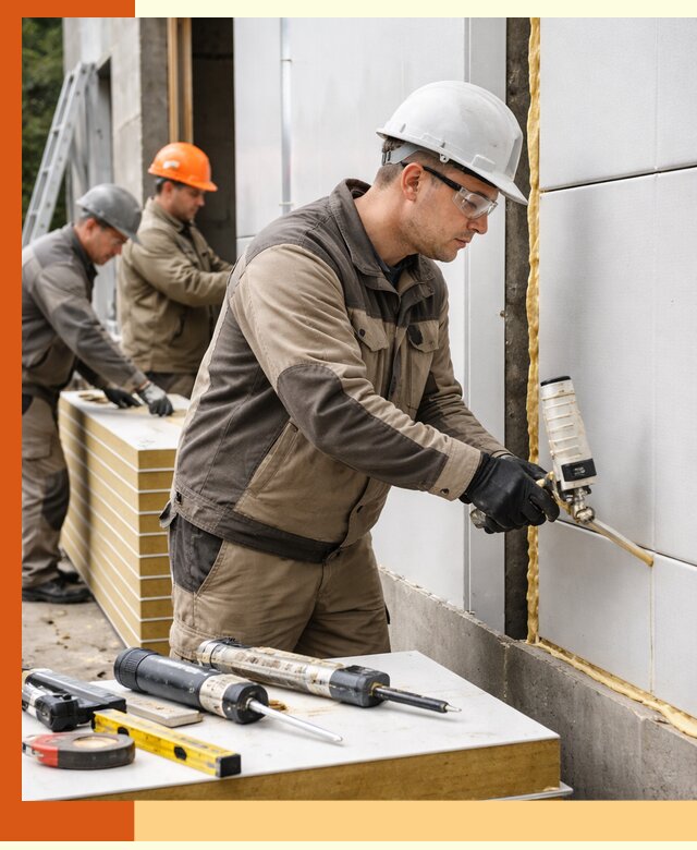 Утепление сэндвич-панелей пенополиуретаном в Топках