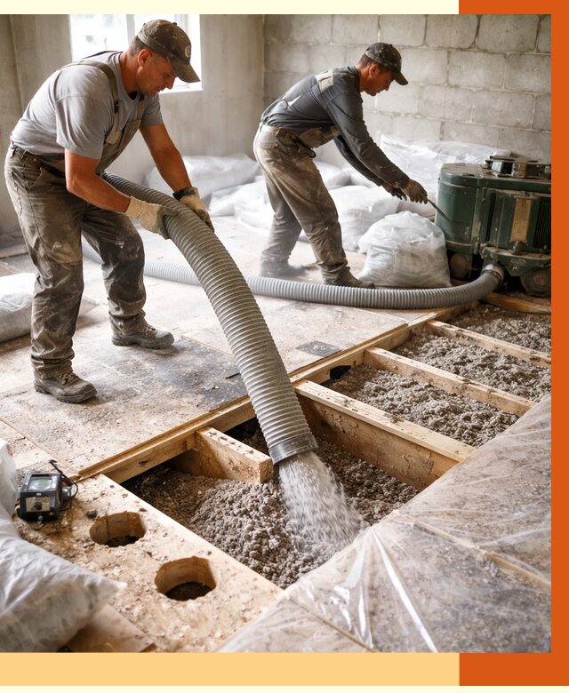 Заполнение пустот перекрытий в Топках от 4560 руб. под ключ | ТепломастерТпк