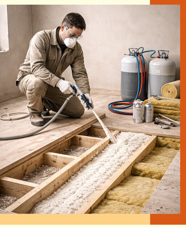 Заполнение полостей межэтажного перекрытия в Топках от 4256 руб. | ТепломастерТпк