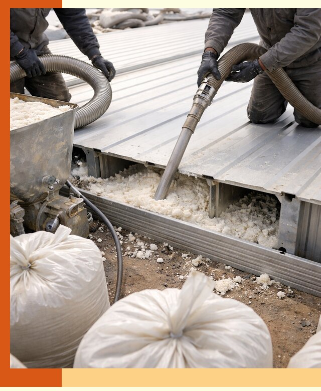 Заполнение пустот кровельных панелей пенными и мокрыми герметиками в Топках