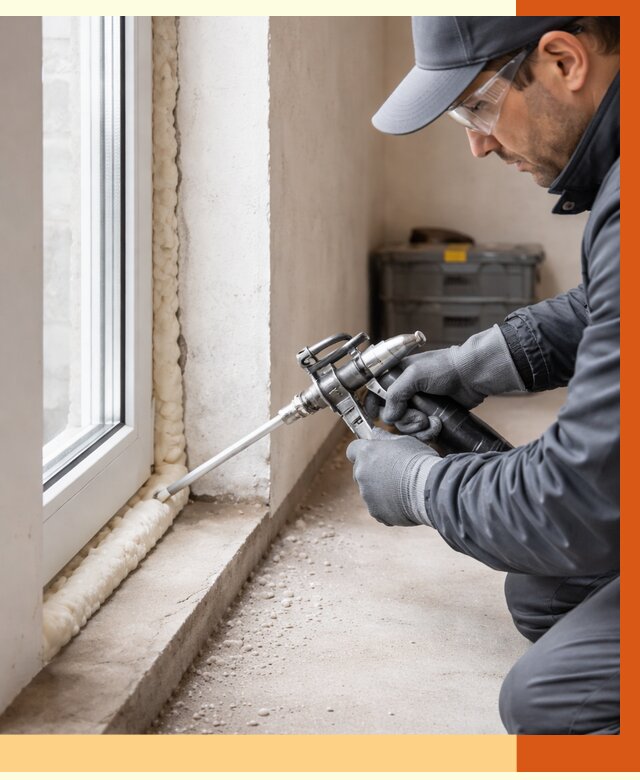 Герметизация стыков ППУ в Топках от 1672 руб. за м2 — утепление примыканий под ключ | ТепломастерТпк