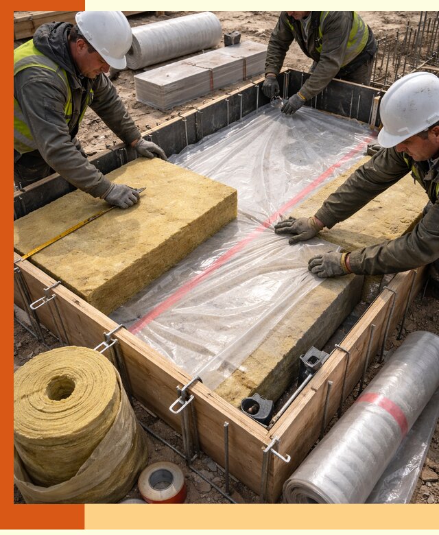 Теплоизоляция опалубки для строительства в Топках