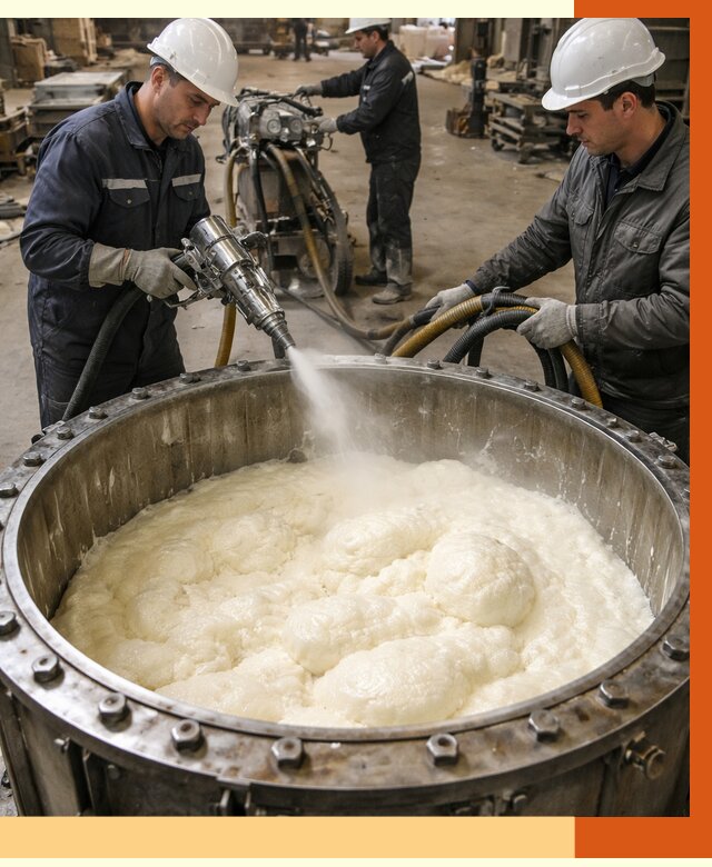 Заливка ППУ в емкости в Топках от 7346 руб. — утепление емкости под ключ | ТепломастерТпк